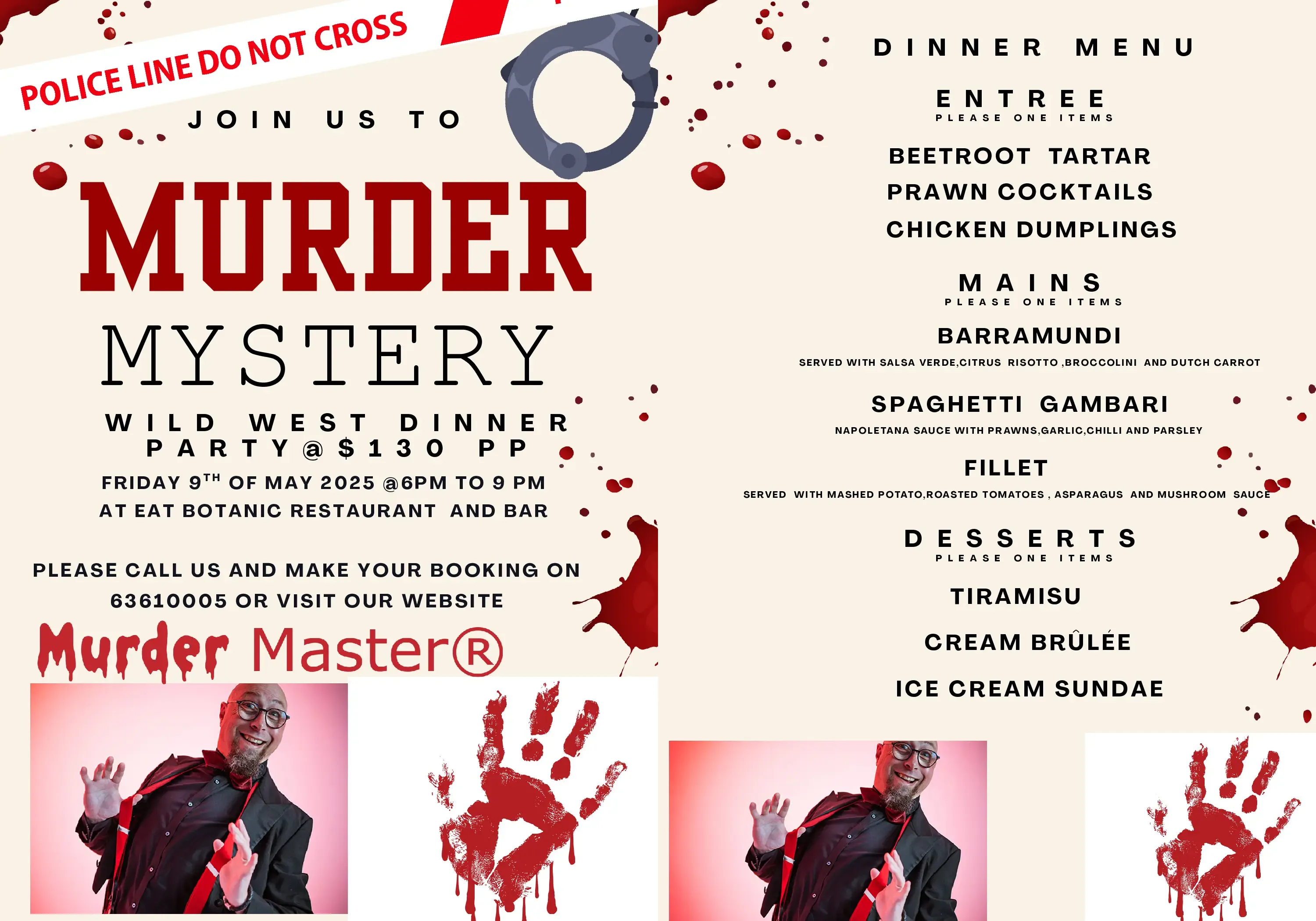 Murder Mystery Dinner Event